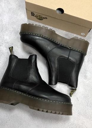 На хутрі! черевики dr. martens chelsey черевики зимові на платформі мартінс