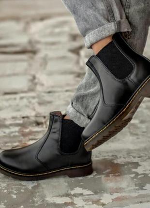 На меху! черевики dr. martens chelsey зимние ботинки