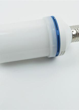 Світлодіодна led лампочка з ефектом полум'я вогню. вогняна e27 лампа. led flame bulb4 фото