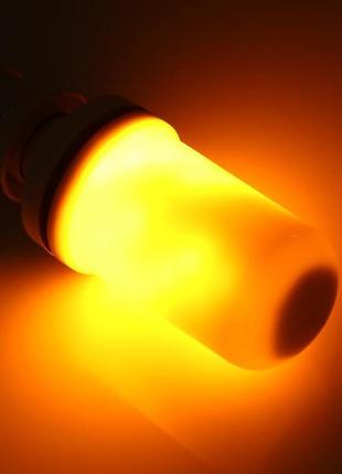 Светодиодная led лампочка с эффектом пламени огня. огненная лампа e27. led flame bulb10 фото