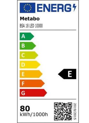 Прожектор акумуляторний metabo bsa 18 led 10000 каркас (601506850)5 фото