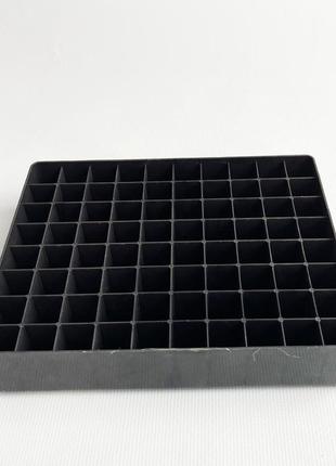 Подставка для маркеров органайзер для канцелярских принадлежностей 80 ячеек черная