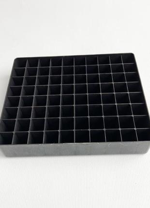 Подставка для маркеров органайзер для канцелярских принадлежностей 80 ячеек черная