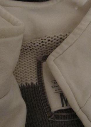 Біле пальтішко-кофта з капюшоном7 фото