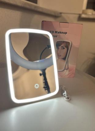 Дзеркало з підсвіткою для макіяжу акумуляторне jordan judy led makeup mirror br000118