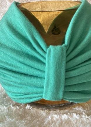 Объёмная  повязка-чалма-бант  двухсторонняя из хлопкового  трикотажа2 фото