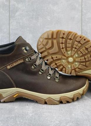 Мужские ботинки кожаные зимние коричневые twics к29 фото