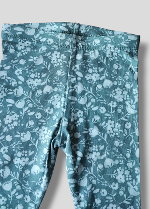 Трикотажні лосини для дівчинки штанці квітковий принт квіти2 фото