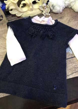 Baby dior оригинал! платье,кофта,туника (альпака)+ кофточка-гольфик1 фото