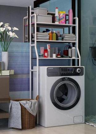 Узкий стеллаж для стиральной машинки laundry rack металлическая полка органайзер для ванной комнаты tw 1062 фото