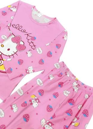 Набір рюкзак мінні маус і піжама хеллоу кітті hello kitty 21*20*6,5 плюшевий рожевий2 фото