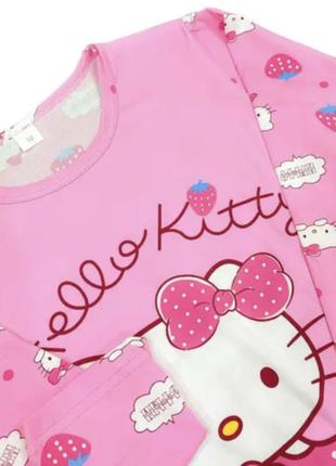 Набір рюкзак мінні маус і піжама хеллоу кітті hello kitty 21*20*6,5 плюшевий рожевий6 фото