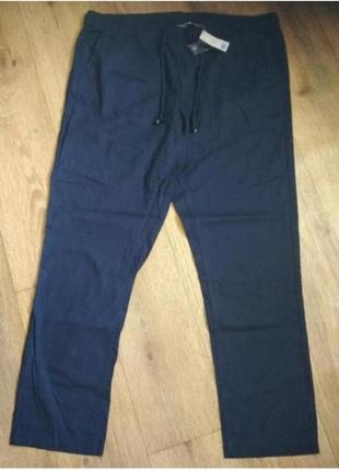 Отличные льняные брюки livergy, темно-синего цвета p.601 фото