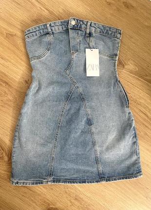 Джинсовое платье zara4 фото