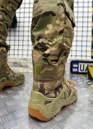 Тактический костюм 3 в 1 multicam военная форма мультикам рип стоп куртка убакс ubacs и штаны с наколенниками10 фото