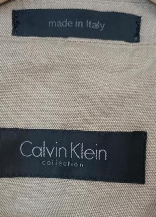 Льняной безподкладочный жакет, пиджак calvin klein3 фото