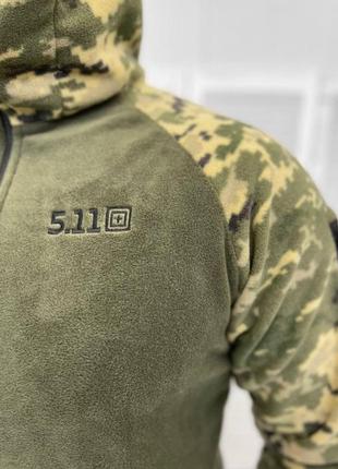 Військовий костюм флісовий тактичний фліс піксель кофта з капюшоном і штани2 фото