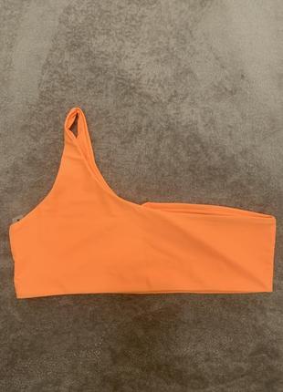 Верх от купальника топ shein оранжевого цвета , сочный апельсин размер xl8 фото
