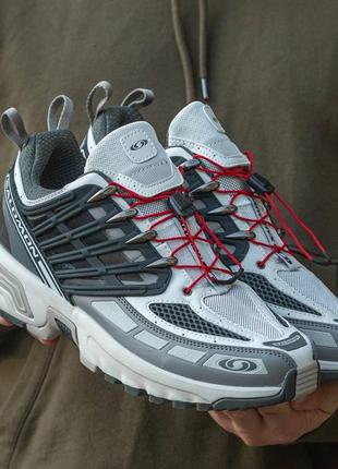 Salomon acs pro beluga vintage grey beige, кросівки чоловічі саломон, кроссовки саломон мужские, мужские кроссовки саломон