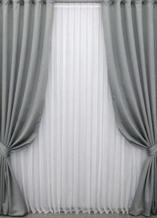 Шторна тканина "felicita". колір сірий5 фото