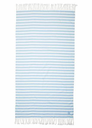 Пляжное полотенце victoria’s secret beach blanket blue stripe2 фото