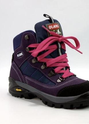 Демісезонні фіолетові черевики/ботинки olang tarvisio-kid.tex viola1 фото