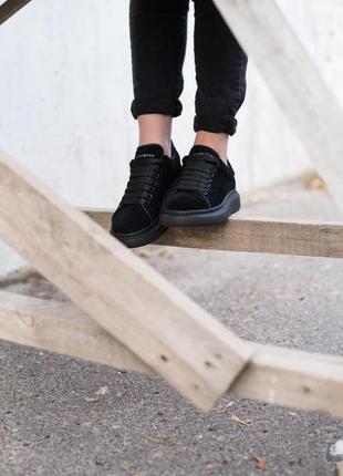 Женские кроссовки alexander mcqueen low larry black 37 фото