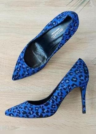 Замшевые леопардовые туфли лодочки на каблуке minelli 35 37 38 размер1 фото