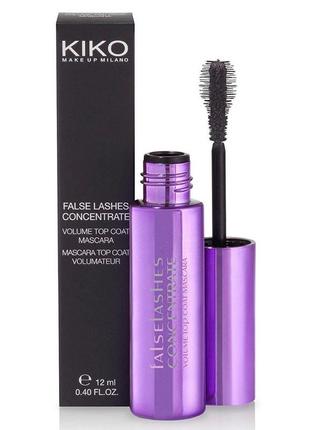 Туш для вій kiko milano false lashes concentrate volume maskara