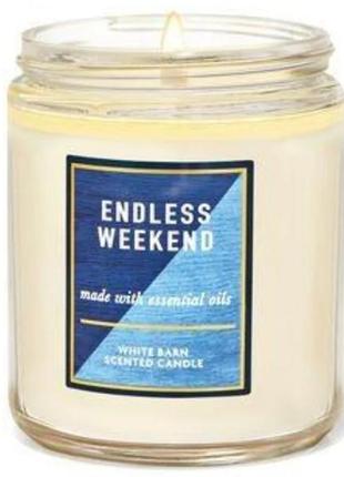 Свеча bath & body works endless weekend scented candle