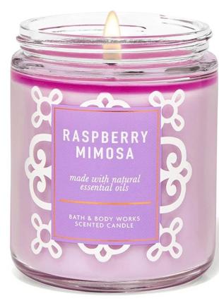 Свеча bath & body works raspberry mimosa scented candle1 фото