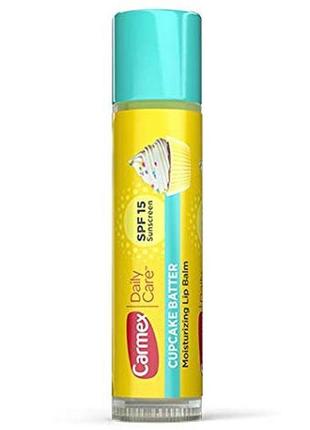 Бальзам для губ carmex moisturizing lip balm cupcake batter spf15