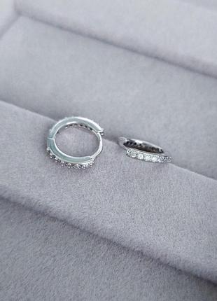 Серьги кольца для хряща 8 мм (пара) dekolie mk1211-5 серебряный