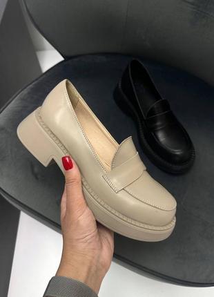 Мягко кофейные натуральные кожаные лоферы/мокасины туфли 35.5-40