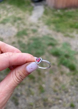 Серебряное кольцо сердечко s925, размер 17.55 фото
