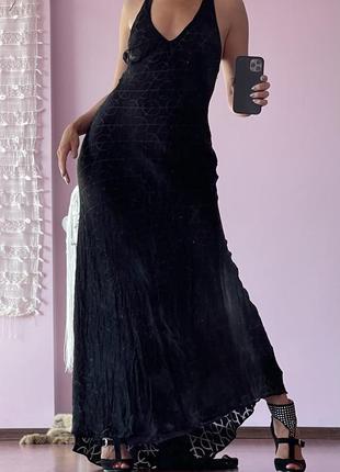 Вечірня довга сукня, зі шлейфом, з відкритою спиною, шовкова, максі, на фотосессію1 фото