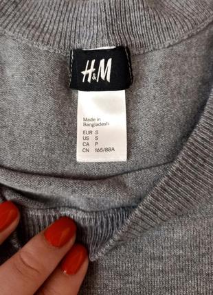 Трикотажное платье/туника от бренда h&amp;m серое3 фото