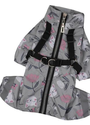 Новинка дождевик с шлеей абстракция 2 в 1 унисекс одежда для собак