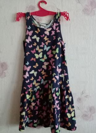 Сукня з метеликами на 6-8 років, зріст 122-128см