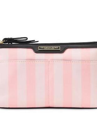 Косметичка victoria's secret touch-up pouch signature iconic stripe