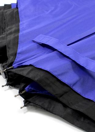 Розумна парасолька up-brella темно-синя парасолька-навпаки тростина механічна з подвійним куполом ku-225 фото