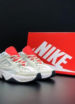 Женские спортивные кроссовки nike m2k tekno grey red black / шикарні кросівки для бігу і активного відпочинку2 фото