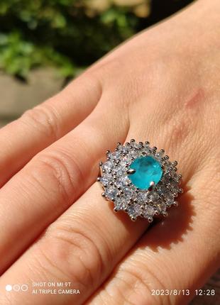 Большое и красивое кольцо с турмалином9252 фото