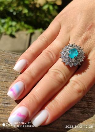 Большое и красивое кольцо с турмалином9254 фото