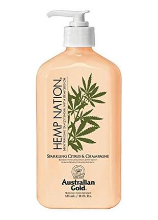 Лосьйон для закріплення засмаги australian gold hemp nation champagne & citrus