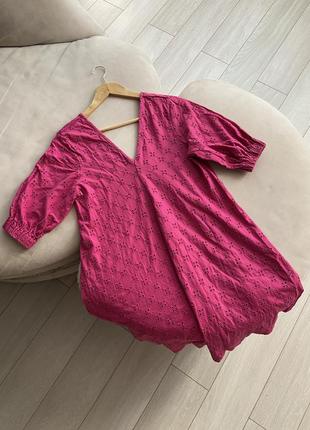 Сукня плаття міні міді сарафан з рукавами рожеве asos2 фото