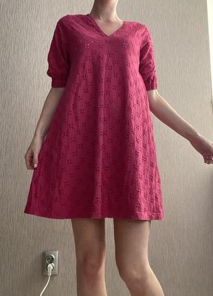 Сукня плаття міні міді сарафан з рукавами рожеве asos6 фото