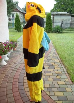 ( 13 - 15 лет ) пчелка  флисовый кигуруми комбинезон пижама кігурумі слип  новый5 фото