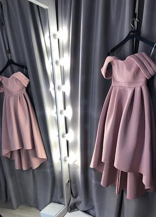 ❤️ распродажа❤️сукня міді з відкритими плечима і пишною спідницею asos design6 фото