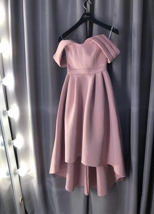 ❤️ распродажа❤️сукня міді з відкритими плечима і пишною спідницею asos design7 фото